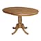 International Concepts Round 36 in Rd Top Pedestal Table, 12 in Leaf, 28.9 inH, Dining Height, Pecan, 36 W, 48 L, Wood K59-36RXT - alternate 5
